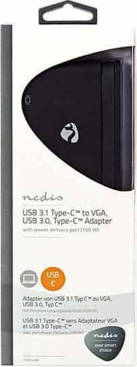 Nedis USB-C Stație de andocare cu PD Negru (TCARF220BK)