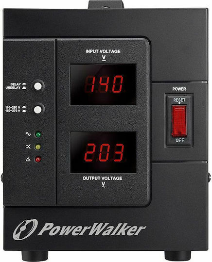 Powerwalker AVR 1500 SIV Voltage Regulator 1500VA with 2 Sockets Current