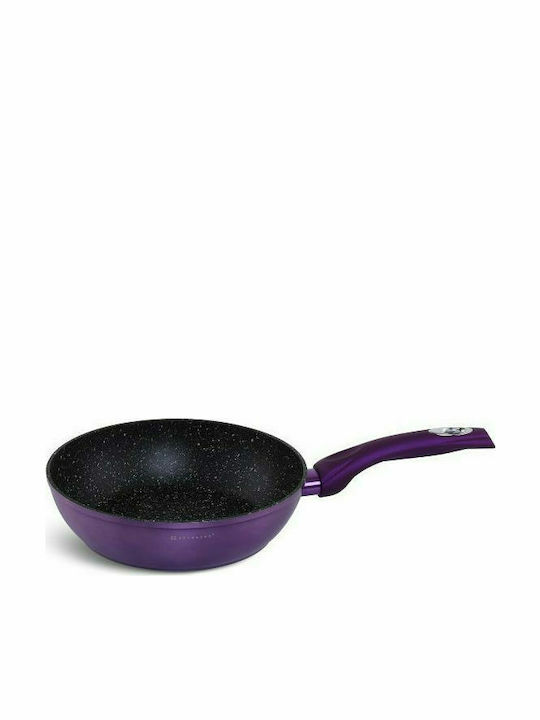 Edenberg Cookware Set of Aluminum with Stone Coating Purple 15pcs