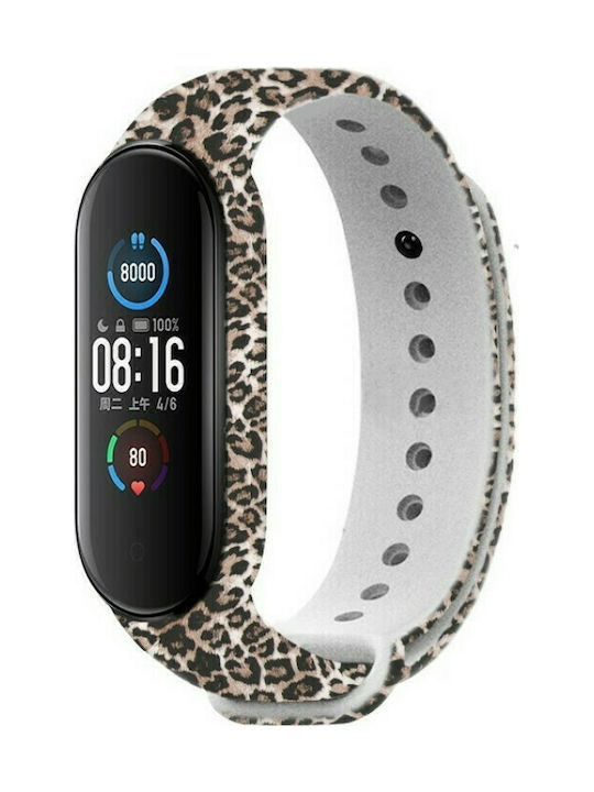 Λουράκι Σιλικόνης Leopard Pattern (Mi Band 5)