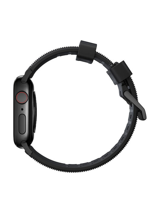 Nomad Rugged Strap v2 Λουράκι Σιλικόνης Μαύρο (Apple Watch 42/44/45mm)