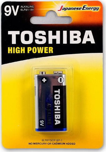Toshiba High Power Αλκαλική Μπαταρία 9V 1τμχ