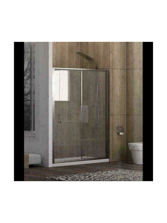 Karag New Flora 500 NFL500170 Shower Screen for Shower with Sliding Door 170x180cm Clear Glass