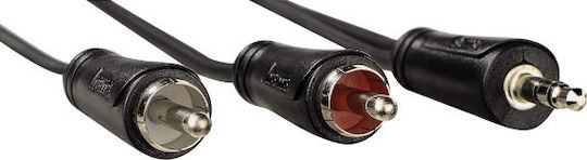 HAMA Cablu Audio 3,5 mm Male - RCA De Sex Masculin Negru 1,5 m 00122295
