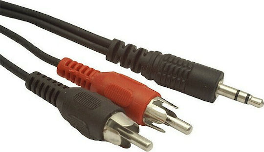 Cablexpert Καλώδιο Ήχου 3.5mm male - RCA male Μαύρο 5m CCA-458-5M