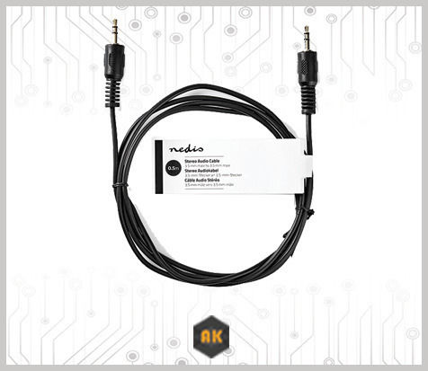 Nedis 3,5mm Klinkenkabel Male - 3,5mm Klinkenstecker Typ 3,5 mm Schwarz 0,5m