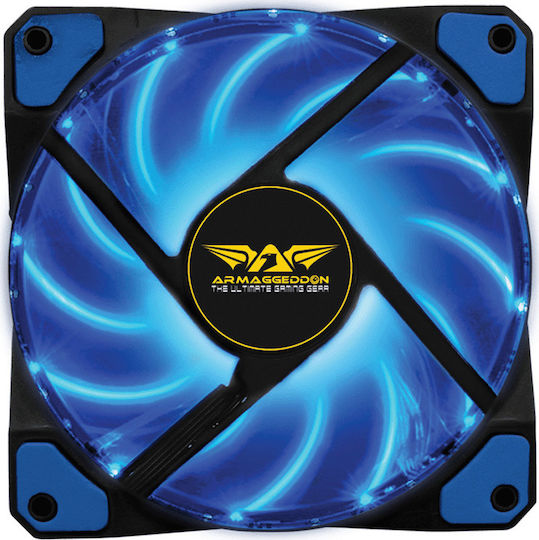 Armaggeddon Azure Blade Case Fans 120mm (900rpm / 27.18cfm) with Blue LED Colour and 4-Pin PWM Connection