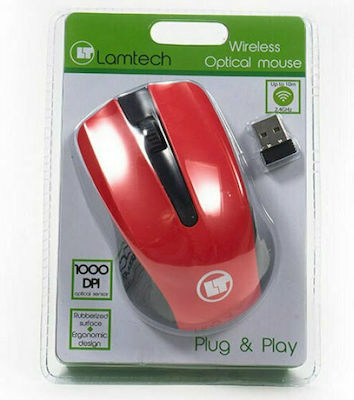 Lamtech LAM021257 Wireless Mouse Red