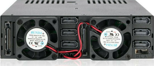 Icy Dock ExpressCage 6x 2.5 Inch SATA 6Gbps HDD/SSD Mobile Rack/Cage in 5.25 Inch bay Μαύρο (MB326SP-B)