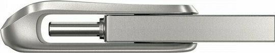 Sandisk Ultra Dual Drive Luxe 64GB USB 3.1 Stick with connection USB-C & USB-A Silver