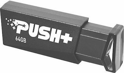 Patriot Push+ 64GB USB 3.2 Stick Μαύρο