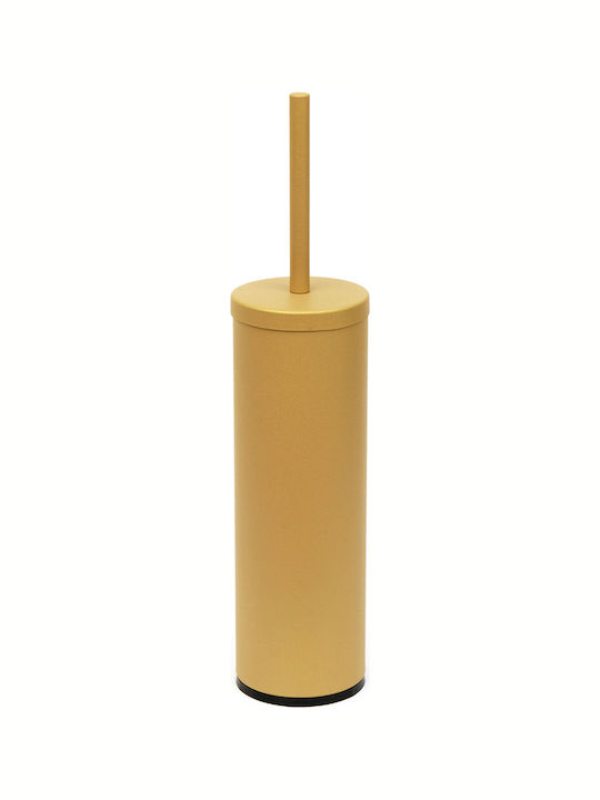 Pam & Co Gold Satine Metallic Toilet Brush Yellow