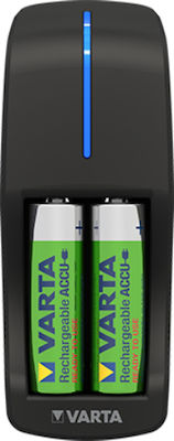 Varta Pocket Charger 4 Batteries Ni-MH Size AA/AAA Set with 4x AA 2100mAh + AAA 2x 800mAh