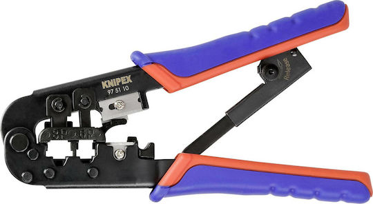 Knipex Ethernet Internet Cable Crimping Plier RJ12, RJ11, RJ45 with Cable Cutter & Ratchet Mechanism (Length 190mm)