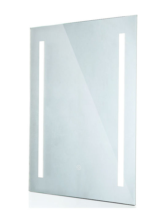 V-TAC Ορθογώνιος Καθρέπτης Μπάνιου Led από Ανοξείδωτο Ατσάλι 50x39cm
