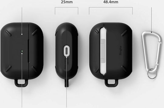 Ringke Layered Silicone Case with Keychain Black for Apple AirPods Pro