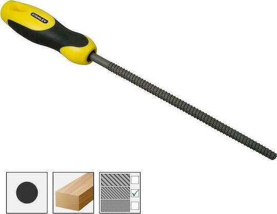 Stanley 0-22-475 Rasp Wood 200mm Round with Handle (Middle Tooth)