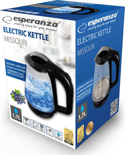 Esperanza Βραστήρας 1.7lt 1500W Μαύρος