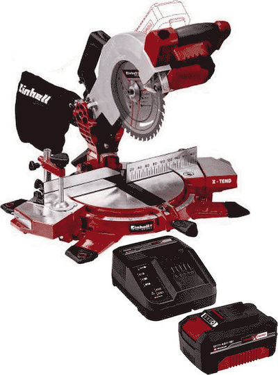 Einhell TE-MS 18/210 Solo Battery Miter Saw 18V with Laser Cutting Guide & 210mm Diameter Solo