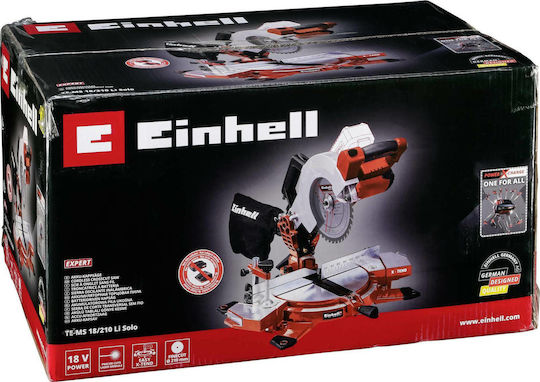 Einhell TE-MS 18/210 Solo Battery Miter Saw 18V with Laser Cutting Guide & 210mm Diameter Solo