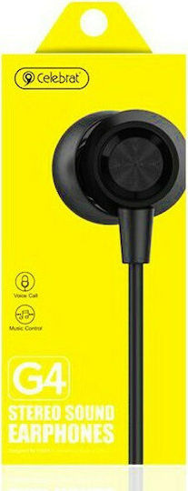 Celebrat G4 In-ear Handsfree with 3.5mm Connector Black