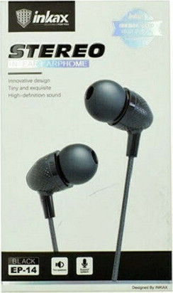 Inkax EP-14 In-ear Handsfree με Βύσμα 3.5mm Μαύρο