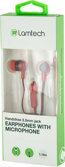 Lamtech LAM021356 In-ear Handsfree με Βύσμα 3.5mm Κόκκινο