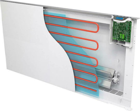 Radialight Klima 20 Konvektorheizung Wand 2000W mit elektronischem Thermostat 124x50.4cm Weiß