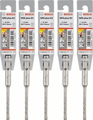 Bosch 5X Vierkant-Diamantbohrer mit SDS Plus Schaft für Gemäuer 5x50mm