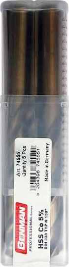 Benman Drill HSS with Cylindrical Shank for Metal και Wood 12.5mm