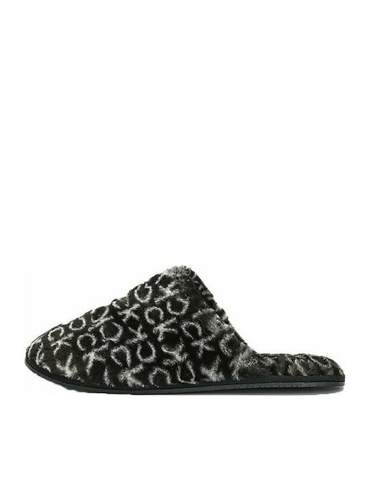 Calvin Klein Women's Slipper with Fur In Black Colour HW0HW00536-0GK