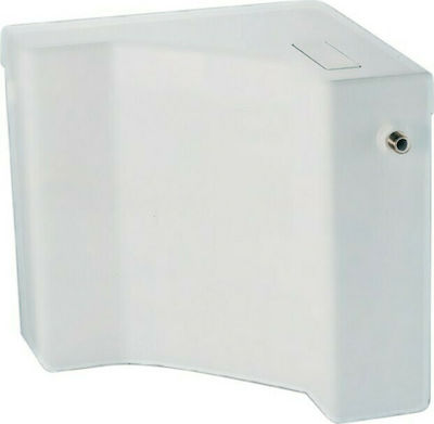 Viospiral Angolo Wall Mounted Plastic High Pressure Corner Toilet Flush Tank White