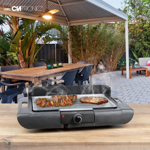 Clatronic BQ 3507 Настолна Електрическа Скара с Решетка 2000W с Регулируем Термостат 35.5x24.5см