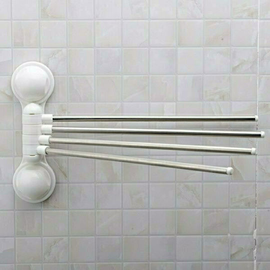 Wall-Mounted Bathroom Rail with 4 Positions ​39x4cm White