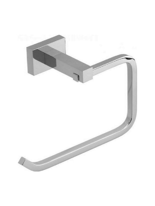 Gloria Siluetta Single Wall-Mounted Bathroom Ring Silver 43-0260