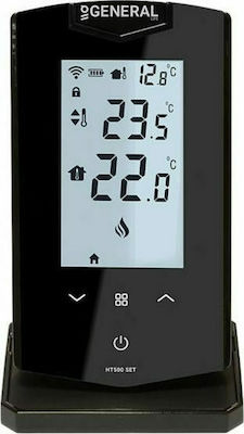 General Life HT500 Set Smart Digital Thermostat with Touch Screen και Wi-Fi Black