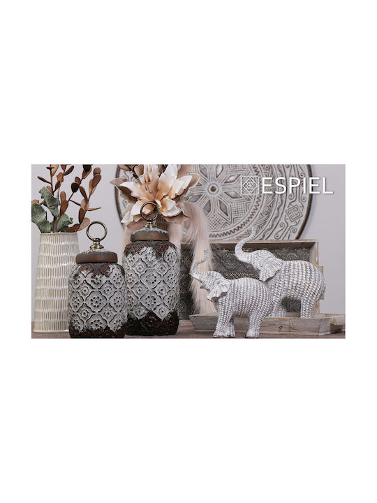 Espiel Decorațiune Farfurie Maro Din Metal 87x4x87cm