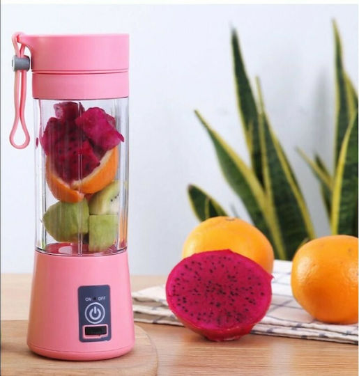 HM-03 Mini Μπλέντερ με Πλαστική Κανάτα 380 ml Ροζ