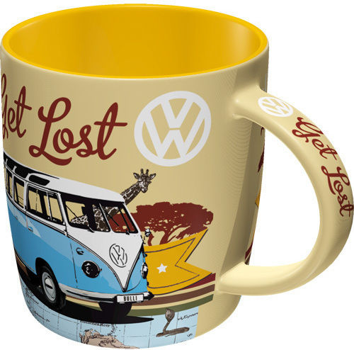 Nostalgic Art Volkswagen VW Bulli - Let's Get Lost Becher Keramik Gelb