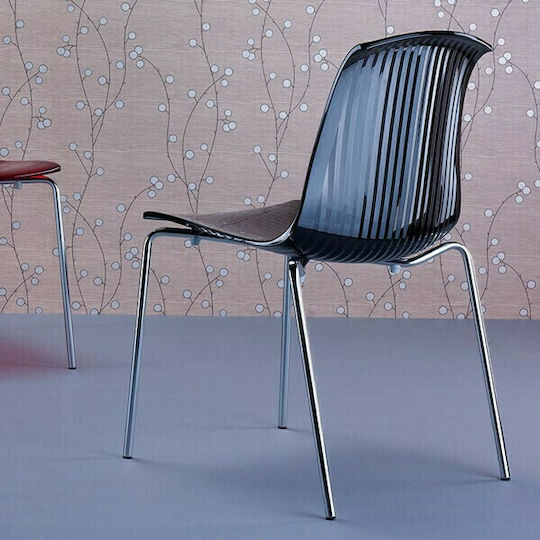 Allegra Καρέκλα Κουζίνας από Πολυπροπυλένιο Black 50x54x84εκ.