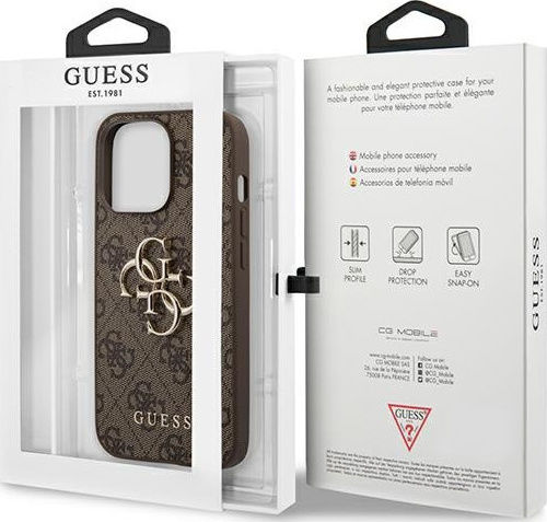 Guess Back Cover Plastic Brown (iPhone 13 Pro Max)