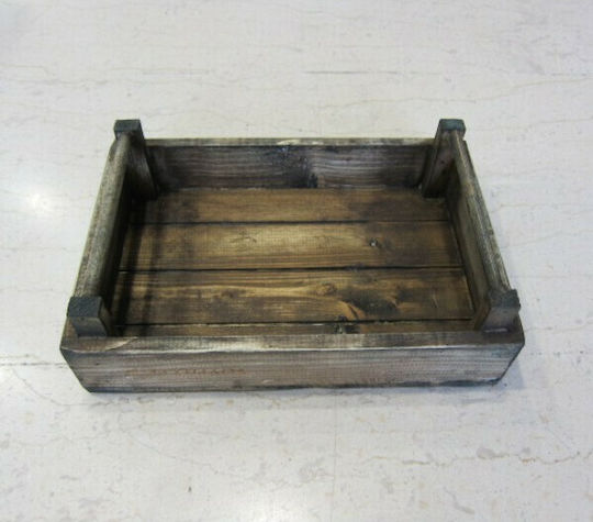 Nakaro Wood Carrier Serving Basket Wooden with Dimensions 25x17cm 1pcs