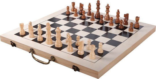 Natural Games Backgammon/Chess Wood with Checkers & Pawns 43.5x21.5cm