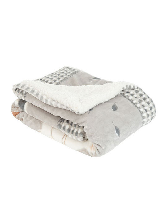 Kikka Boo Blanket Nursery Swaddling Blankets Polar Fisher Velvet Gray 80x110cm