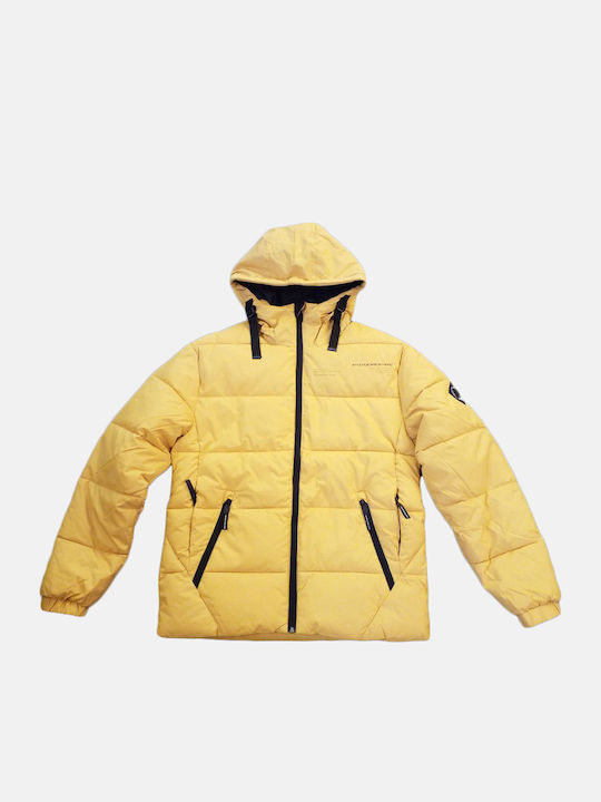 Зимно Puffer Жълто Мъжко Яке