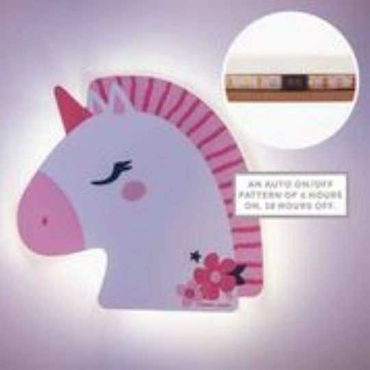 Stephen Joseph Led Wooden Kids Wall Light Unicorn