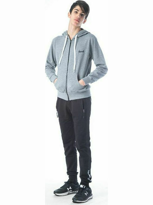 Paco & Co Herren Sweatshirt Jacke mit Taschen Gray