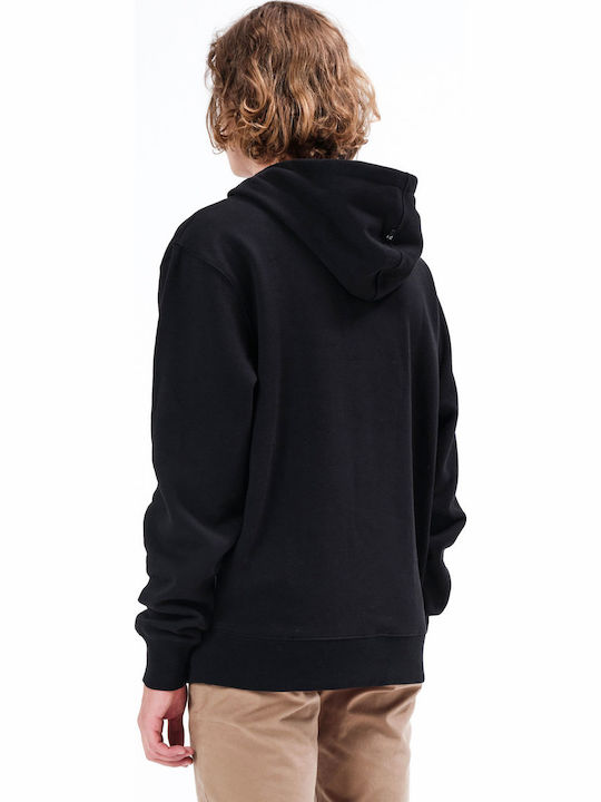 Emerson Herren Sweatshirt mit Kapuze und Taschen Schwarz