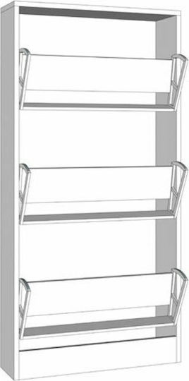 Suport pentru pantofi Base 13 cu 3 Rafturi Maro L58xW18xH119cm