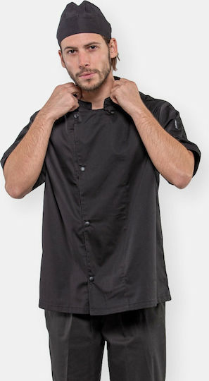Axon Coat Chef Black with Short Sleeve Basil